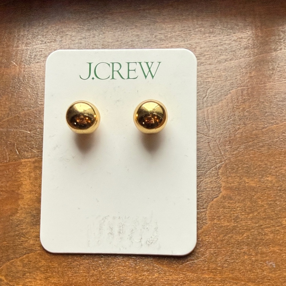 J. Crew Gleaming Gold Stud Earrings
